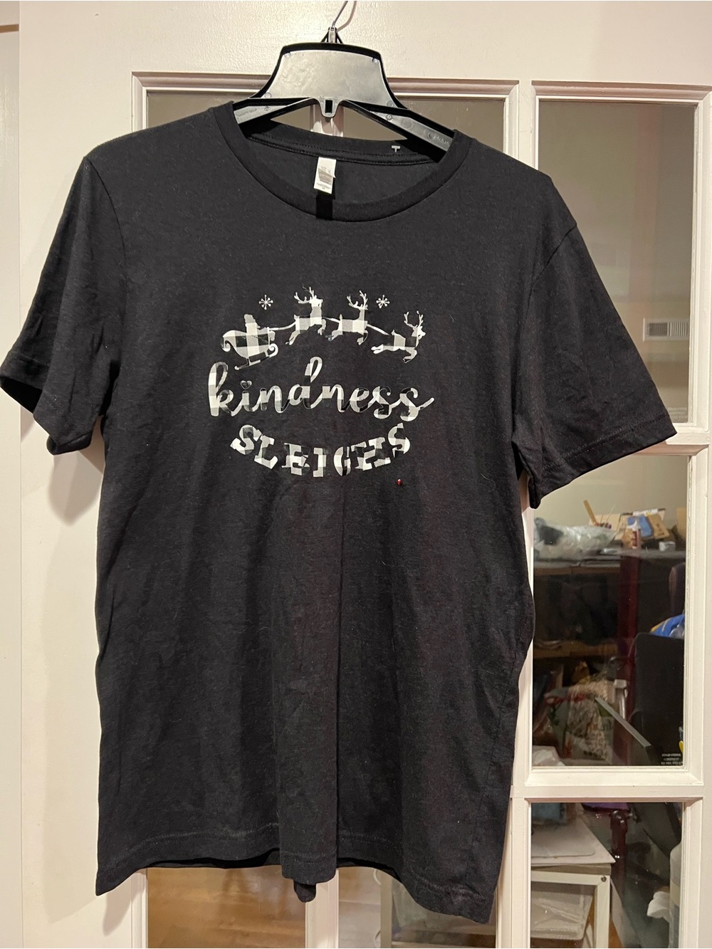 Bella Canvas Black Short Sleeve 'Kindness Sleighs' Graphic Tee